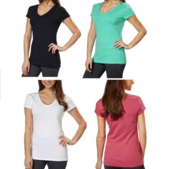 Kirkland Signature Ladies Premium Peruvian Cotton V-Neck T-Shirt Tee XL - Picture 1 of 3